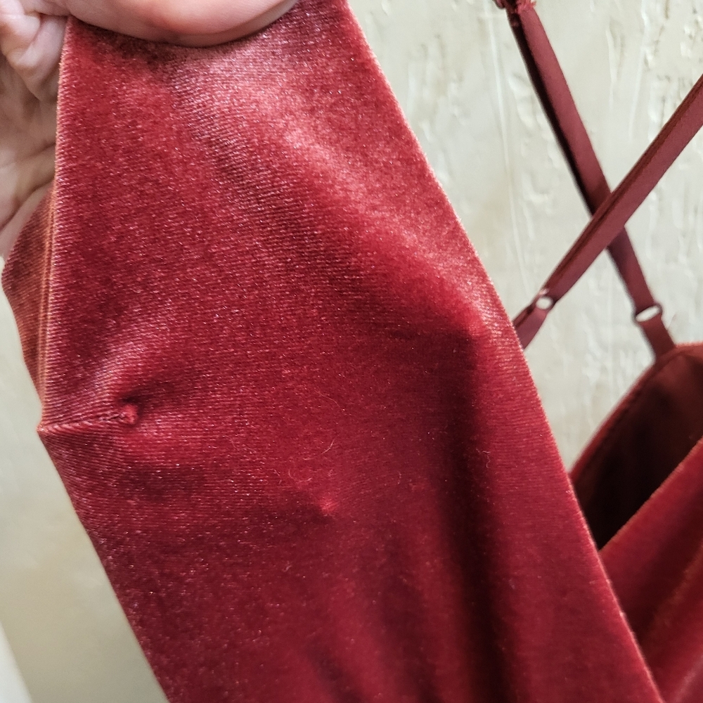 Express Velvet Burgundy Jumpsuit - Picture 5 of 11